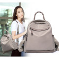 Stylish Waterproof Anti-Theft Outdoor Rucksack Plain Black Oxford Women School Bag